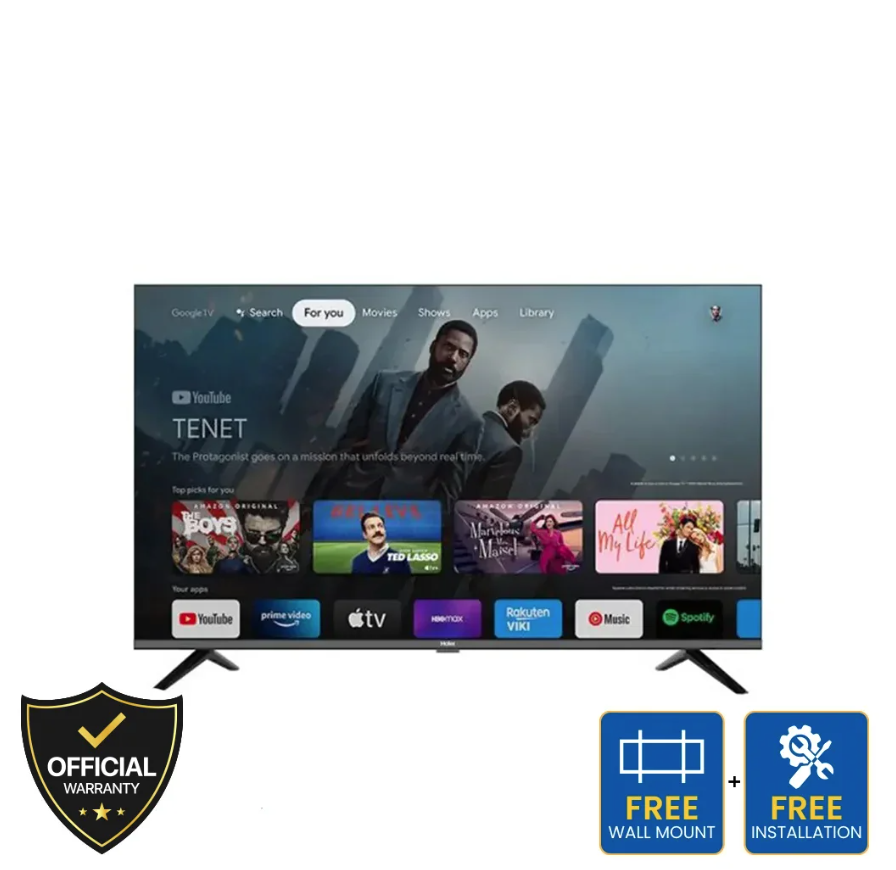 Haier 32 Inch Bezel Less HD Google Smart TV (H32K800X)